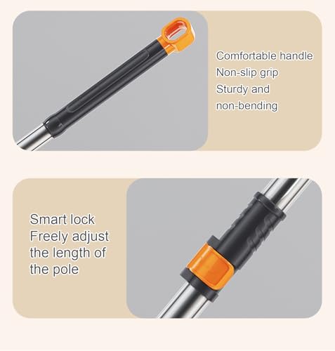 IUYIXWFP Mop und Eimer Sets Extra groß Nicht Handwaschen Rotierender Mopp Set A Mop ist sauber Bodenwischer Haushalt Automatische Dehydrierung Mop Bucket Floor Mops – Bild 3