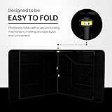 SAKUSEI Black 6ft 1.8m Heavy Duty Folding Table Trestle Party Garden Table With Carry Handle - Image 3