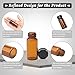 Jiuwu 10 Pack Glass Vials with Screw Caps,Amber Small Bottle,10 Ml Glass Jars,Bottles for Sample,Essential Oil,Perfume,Liquid Sampling Sample