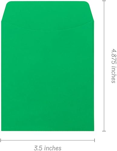 Miniatura 2 de Hygloss Products, sobres para tarjetas de biblioteca, no adhesivos, 3,5 x 4,875 pulgadas