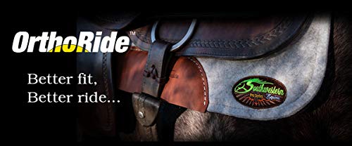 Southwestern Equine Orthoride Made In Usa Premium All Wool Build Up, Saddle Pad Western, Classic Contour Saddle Pad, Ortho Pad Horse Saddle Pad, Saddle Blanket (30 X 30, Turquoise Bloom) #TOP2