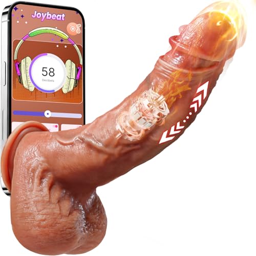 #VerdientProvisionen<br>Realistischer Dildo Vibrator Vibration f?r Frauen mit App 22cm Penis Dildos mit 9 Stossfunktions Sex Spielzeug f?r die Frau Fl?ssigsilikon Analdildo Vibratoren f?r Mann mit Starker Saugnapf