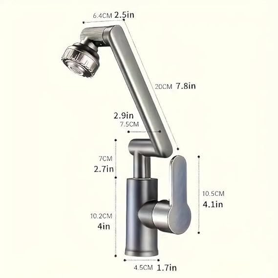 Image of VENJA Single-Lever Hot & Cold Basin Mixer - 2-Mode Easy-Use Plastic Wash Basin Tap with Cold /Hot Input Provision - Intuitive, Durable, Space-Saving Design for Homes & Bathroom
