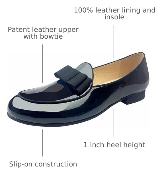 Image of Justar Men's Black Tuxedo Shoes Belgian Loafers Slip-on Patent Leather Dress Shoes Prom Shoes