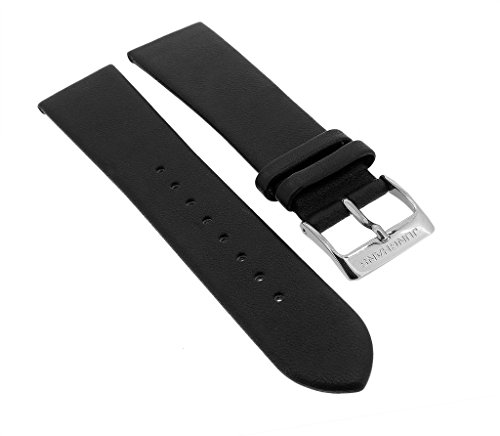 Preisvergleich Produktbild Junghans MEGA SOLAR Ersatzband / Uhrenarmband 21mm / Leder schwarz 32411