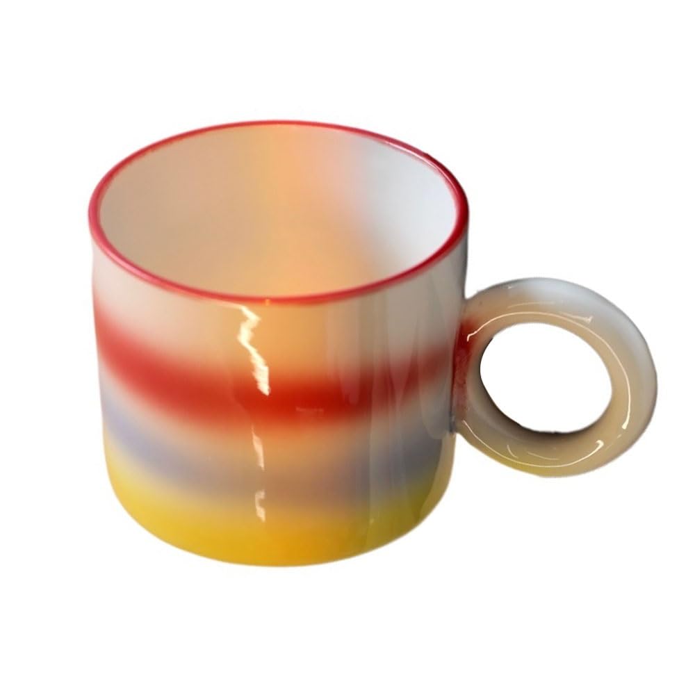 LIBANGRONG-888 Mugs Color - Gradient Ceramic Coffee Cup Small Capacity Mug for Home Office Western Restaurant Café Milk Tea Cup