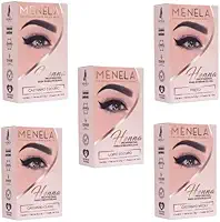 Combo 5 Unidades Henna Menela Para Sobrancelha + Fixador