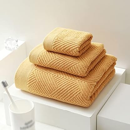 Handtücher Baumwoll-Mikrofaser-Handtuch, einfarbig, dreiteiliges Badezimmer-Handtuch-Set, quadratisches Handtuch, schnell trocknendes Haar-Handtuch (Farbe: A, Größe: 3-teiliges Handtuch-Set) (C