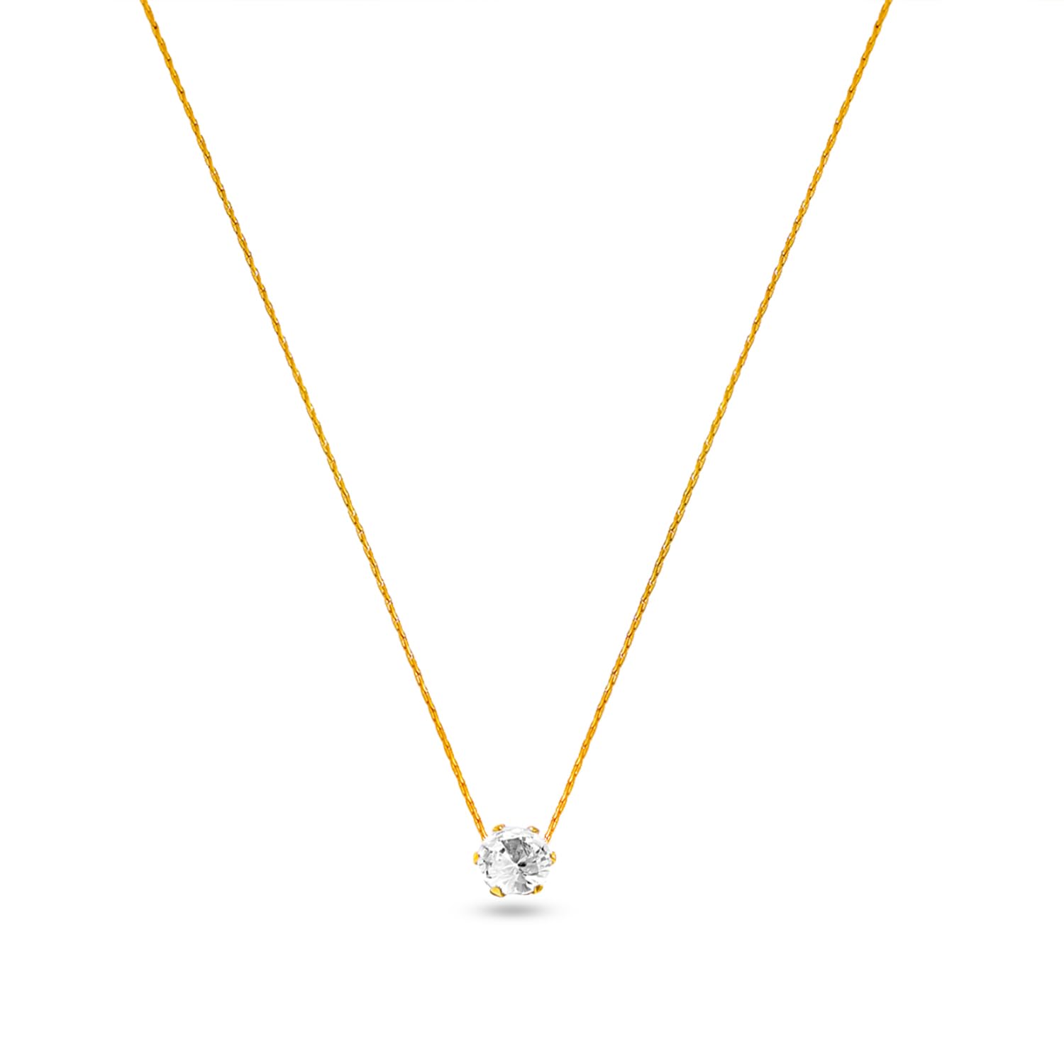 rubans Demi Fine Dual Toned Stainless Steel Pendant Necklace with Chain for Women Western Minimal Anti Tarnish Daily Style Trendy Jewellery-picture-21