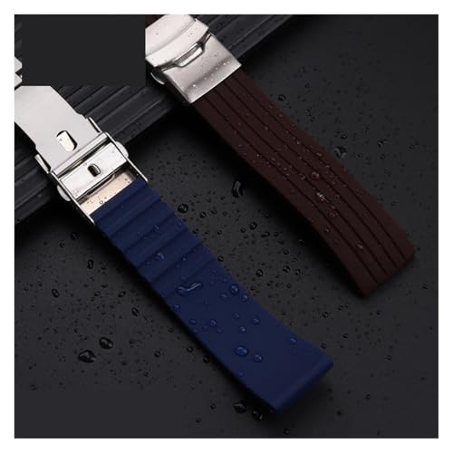 Bracelet de montre en caoutchouc de qualité supérieure à boucle déployante
