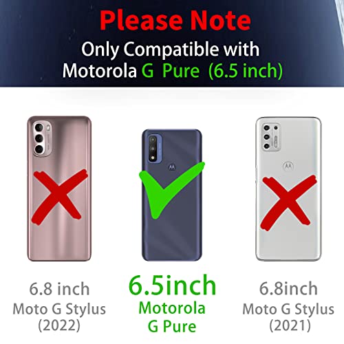 Lotadilo For Moto G Pure Phone Case, Moto G Pure Cases With Astronaut Stand For Women Girls, Girly Cute Spaceman Love Heart Gold Plating 6D Phone Cover With Kickstand For G Pure 2021 6.5'' Black #TOP1