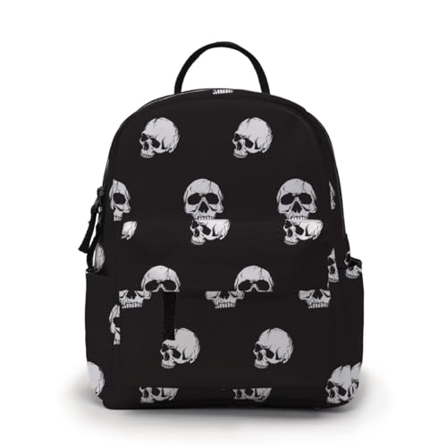 Deanfun Mini Backpack for Women - Waterproof Small Backpack with Skull Print, Multi Pockets Large Capacity Cute and Stylish MNSB-310