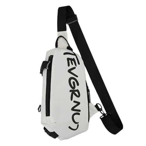 Mochila tipo bandolera para hombre y mujer blanca miniatura 1