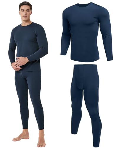 Listado de Ropa de Deportes de invierno para Hombre los mejores 5. 45 FANBOLD Ropa Termica Hombre Frio,Ropa Interior Térmica,Conjunto Playera Termico y Pantalon Termicos,Ropa Capa Base Invierno Hombre para Nieve o Esquiar,Conjunto Termico Frio Ultra...
