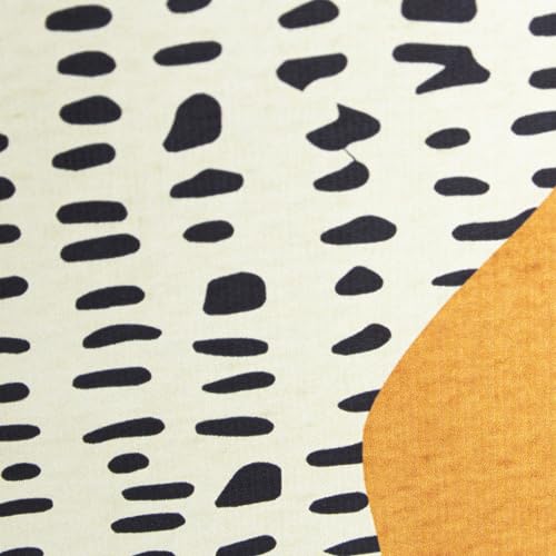 DRW Bild auf Leinwand mit natürlichem Holzrahmen mit abstrakten Palmen in warmen Farbtönen, 92,8 x 62,9 x 4,3 cm