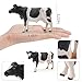 BRETOYIN Large Realistic Cow Figurine Bull Toys for Toddlers Durable Simmental Cows Holstein Cow Figures for Kids Collection Birthday 3 4 5 6 Year Old Cake Topper