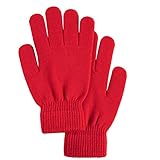 Simplicity Men/Women Winter Classic Solid Colored Knit Gloves