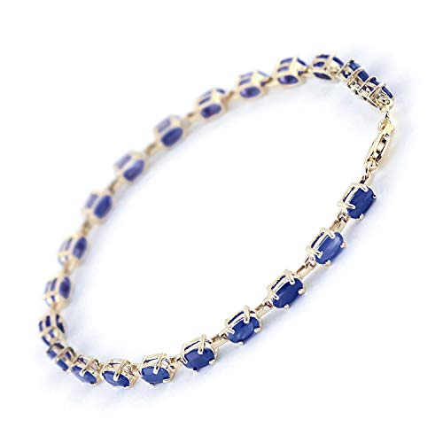Galaxy Gold GG 8 Carat 14k Solid Gold Tennis Bracelet Natural Sapphire3