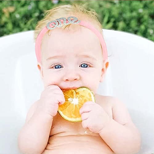 2Pcs Birthdaybaby Girl Headband Birthday Party Hairband For 1 Year Old Baby First Birthday Gift Princess Crown Headband, Tulle Bow Crown Baby Headband, Cake Smash Photo Prop (Pink Baby Headband) #TOP2