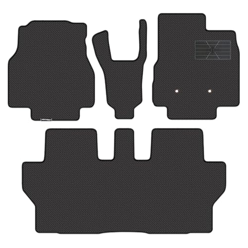 Hotfield ダイハツ 互換品 新型 ムーヴ ムーブ LA850S LA860S フロアマット 形状01 2WD/電動パーキングブレーキ カーボンファイバー調 防水
