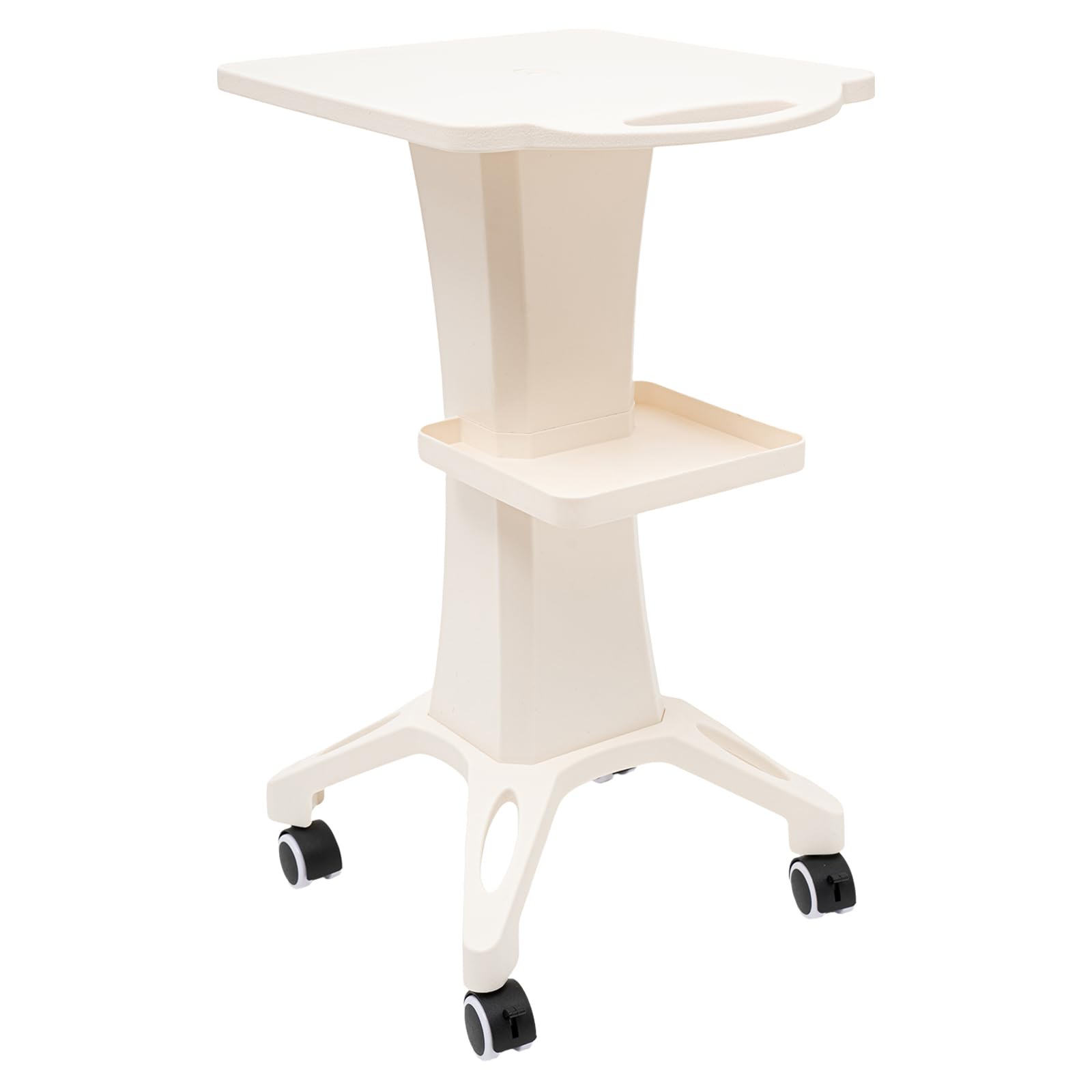 Carrello per salone di bellezza, carrello a 2 ripiani, per spa, attrezzature di bellezza, manutenzione, vassoio portaoggetti, carrello porta macchina di bellezza, carico massimo 40 kg