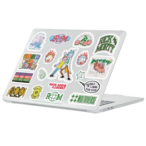 Coque MacBook Air 13.6 compatible M2 M3 M4 Rick and Morty rigide