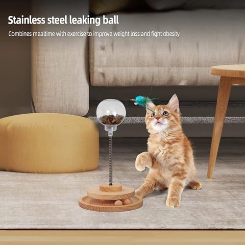 Juguete para gatos interactivo con dispensador de comida tipo vaso 4