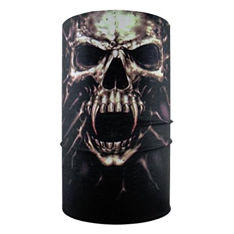 HeadLOOP Multifunktionstuch schwarz Totenkopf Schlauchtuch Schal Halstuch Kopftuch Microfaser Cover
