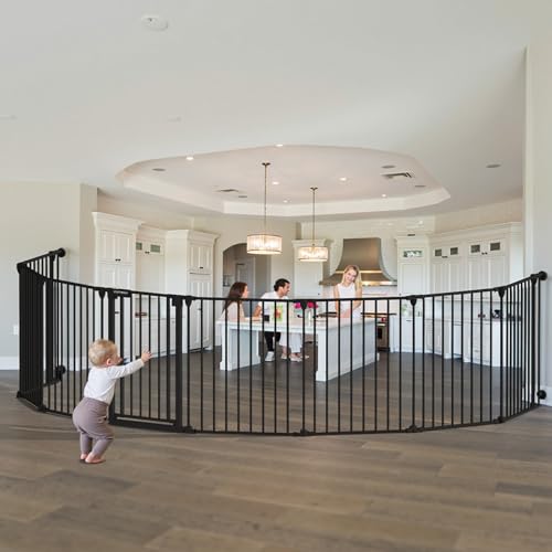 Extra Wide Baby Gate with Auto-Close and Lock