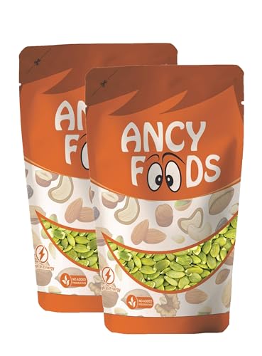 Image of Ancy Pumpkin Seeds 500 Grams (250 Grams X 2) - Rich in Protein, Zinc & Fiber - Add to Laddoos, Kheer, or Daily Snacks for Energy, Focus & Immune Support - Best for Busy Moms, Housewives, and Households And also Great Snack for Office Workers & School Kids