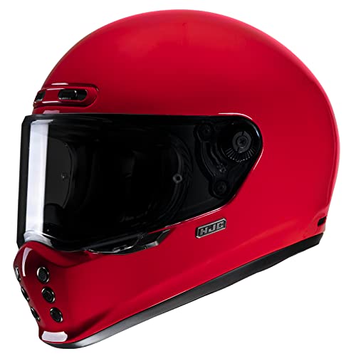 HJC V10 Men's Street Motorcycle Helmet - Deep Red / Large