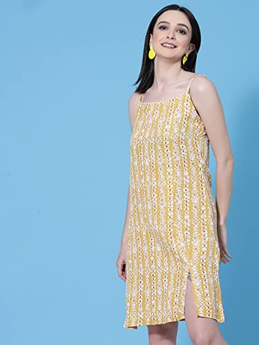 Image of OOMPH! Women's Fit And Flare Mini Sleeveless Floral Beach Dress For Slipon