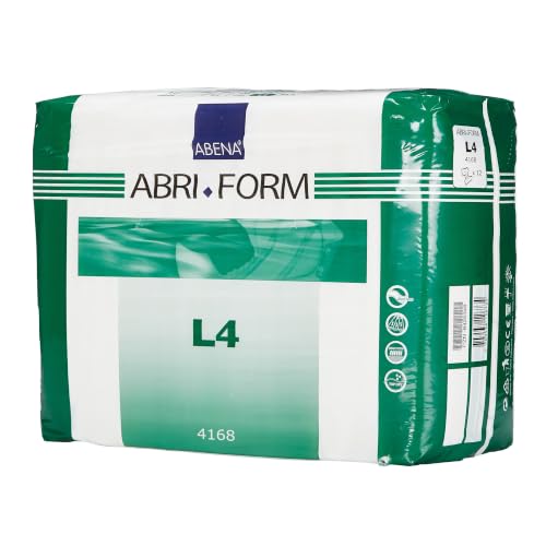 Image of Abena Abri-Form Comfort Plastic-Backed Briefs, Level 4, (Medium To Large Sizes) Large, 12 Count | Incontinence Brief,Unisex,Tab Closure