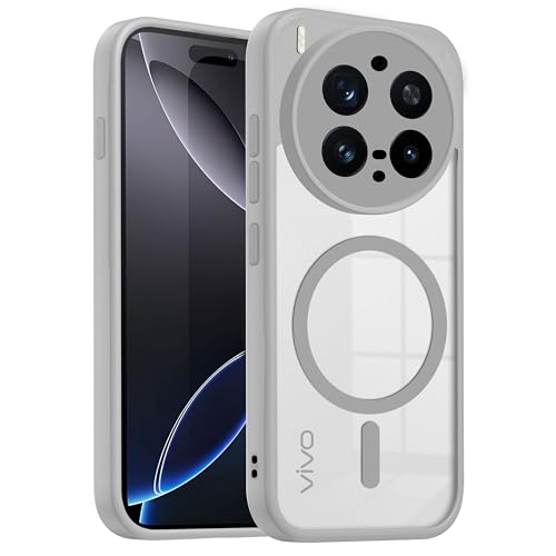 Image of V-TAN Back Cover for Vivo X300 Pro Compatible Case, Matte Finish Transparent Case, TPU, Camera Protective Shockproof Cover (Grey)