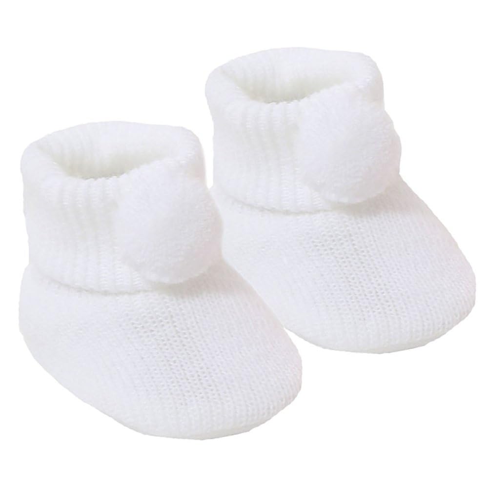 Soft Touch Baby Boys Girls Pom Pom Booties Baby Pom Pom Bootees Booties Size NB-3 Months S408