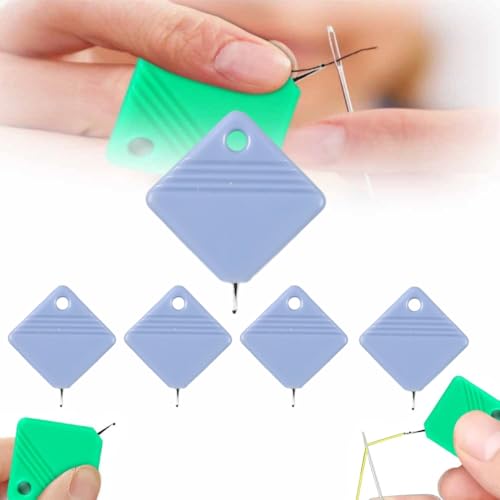 Image of 2024 New Automatic Needle Threaders for Hand Sewing, Embroidery Floss, Sewing Machine Needle Threader, Sewing Supplies Tool, Fits All Needle Sizes (Light Blue, 5 PCS)