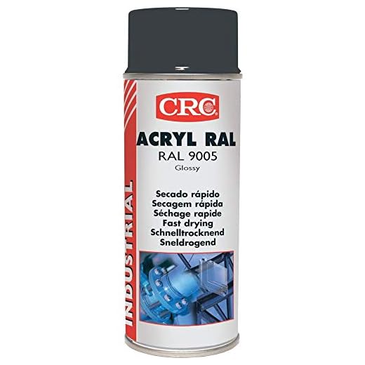 RC2 Corporation - CRC - Pintura Acrílica De Secado Rápido Acryl Ral 9005 Negro Mate 400Ml