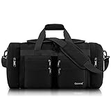 Gonex 45L Travel Duffel, Gym Sports Luggage Bag Water-Resistant Many Pockets(Black)