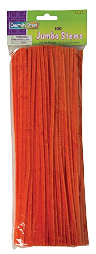 Creativity Street Jumbo Stems 100-Count Package Orange