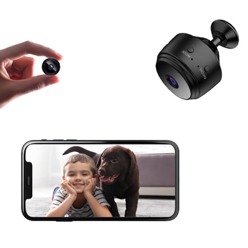 Generico Cámara espía oculta WiFi 1080P – Mini cámara espía oculta, videocámara de vigilancia inalámbrica, microcámaras para casa Spy Cam con detección de movimiento, control app (A9)