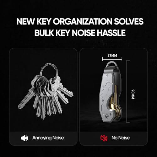 Image of QEG Key Organizer,Keyholder Keychain, Compact Metal Key Case, Minimalist Key Fob,Keychain For Men,Holds 2-6keys