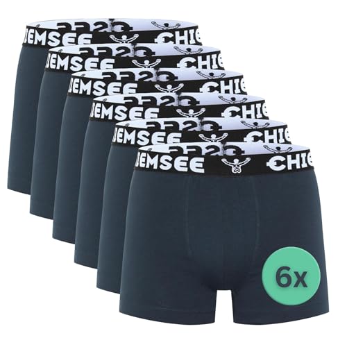 Chiemsee Boxershorts Herren I 6er Set Kurze Herren Unterhosen mit elastischem Waistband Style I Regular fit Boxershorts Men aus atmungsaktiver Baumwolle I 2 Farben, Größe S-4XL