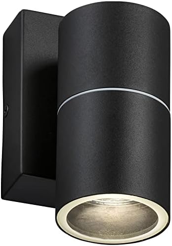 Dusk Till Dawn Sensor BLACK Outdoor Single Wall Light Stainless Steel ZLC089B | UK - View #3