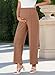 BLENCOT Maternity Pants for Women Stretchy Maternity Clothes Adjustable High Waisted Pregnancy Office Trousers Dressy Work Pants with Pockets Fashion 2026 Brown 2XL