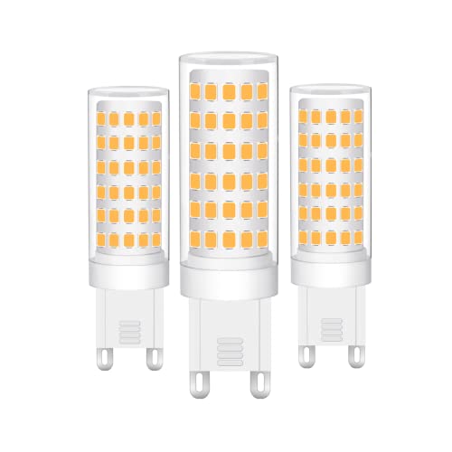 tkhetiana 9W G9 LED Lampe warmweiß 3000K Glühbirne Nicht Dimmbar,8W G9 LED Leuchtmittel Equivalent 70W,Enegiesparende Led Birne,Ersetzt 65-75W Halogenlampe,AC 220-240V,3 Pack
