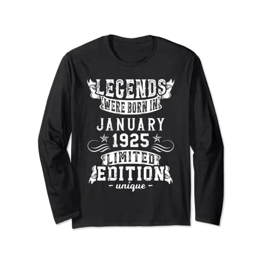 Cumpleaños Enero 1925 Edición Limitada Regalo January 1925 Manga Larga