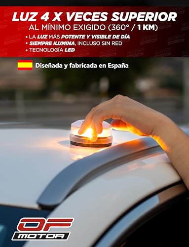 Balizas V16 Homologadas DGT 3.0 de Emergencia contra Averías Nocturnas - Pack de 2 Luces Coche 4