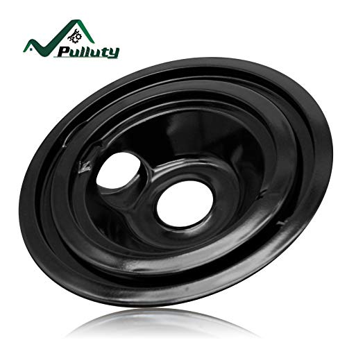 Pulluty Drip Pan Bowls Set WB31M20 and WB31M19 Porcelain Drip Pans -Replacement for GE Range Cooktop - 4 PACK