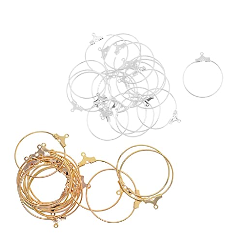 Ensemble de 40 Boucles D'oreilles En Perles pour Femmes Boucles D'oreilles Créoles En Acier Inoxydable Boucles D'oreilles Créoles