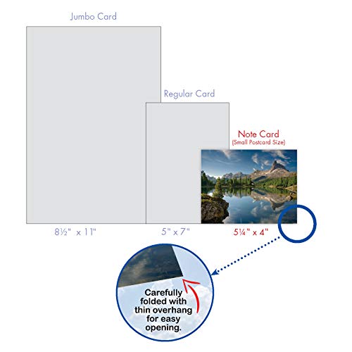 The Best Card Company - Box of 10 All Occasion Cards Blank (4 x 5.12 Inch) - Scenic Landscape Cards Assorted - Reflections M1728BN